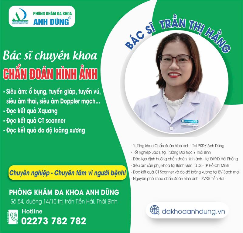 BÁC SĨ TRẦN THỊ HẰNG - BÁC SĨ SIÊU ÂM GIỎI CHUYÊN MÔN